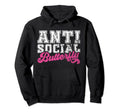 Anti Social Butterfly Introverted And Hoodie - Unique Graphic Unisex - T-Shirt, Sweatshirt, Hoodie