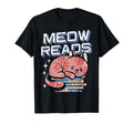 Meow Reads Reading Book Lover T-Shirt - Minimalist Print for Adults - T-Shirt, Sweatshirt, Hoodie
