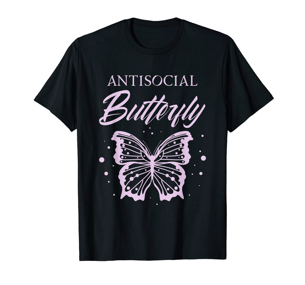 Antisocial Butterfly Introvert Gifts T-Shirt - Custom Art Print for Adults - T-Shirt, Sweatshirt, Hoodie