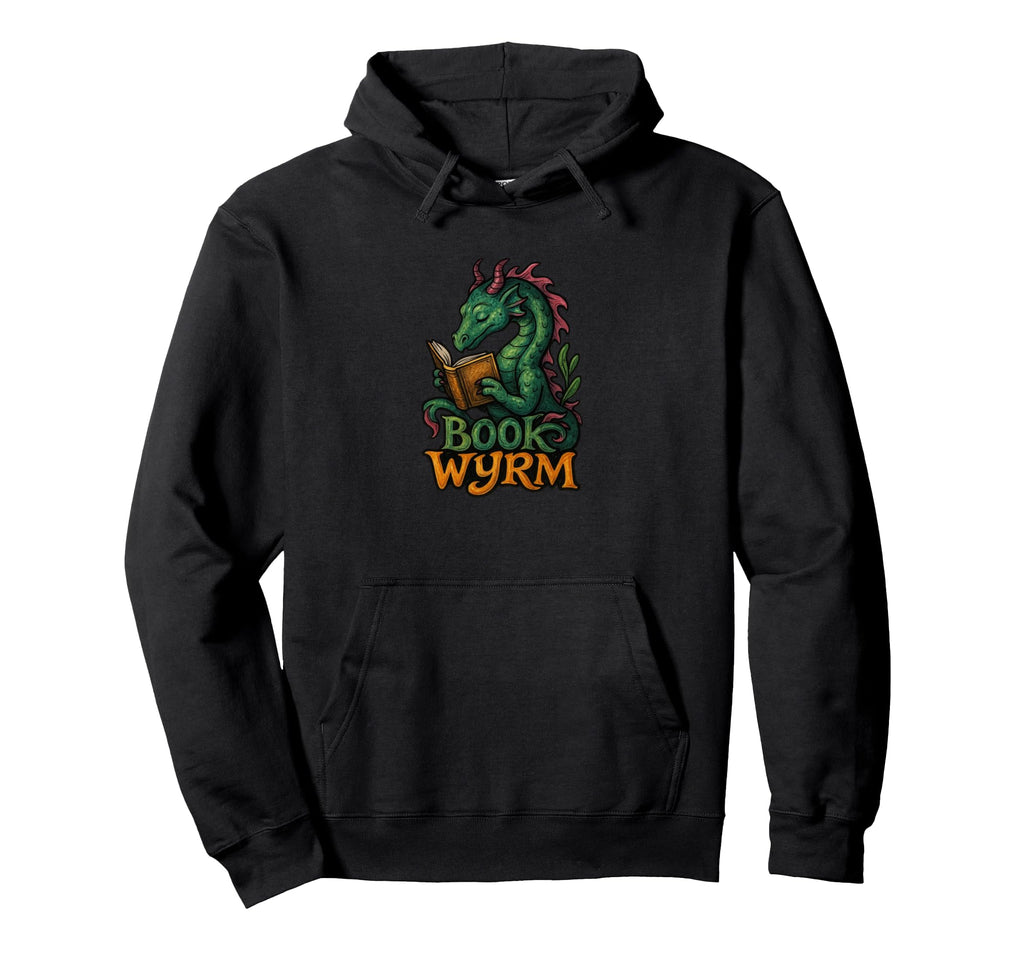 Bookwyrm Book Wyrm Illustration Dragon Hoodie - Streetwear Style Men Women - T-Shirt, Sweatshirt, Hoodie