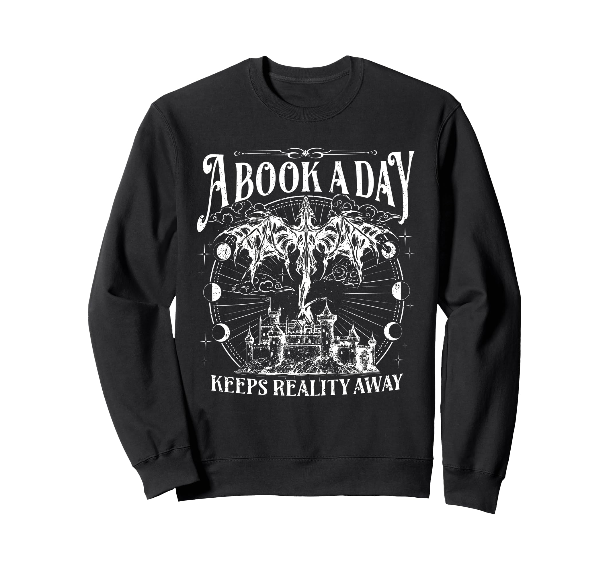 Book Day Dragon Bookish Book Club Sweatshirt - Aesthetic Graphic Men Women - T-Shirt, Sweatshirt, Hoodie