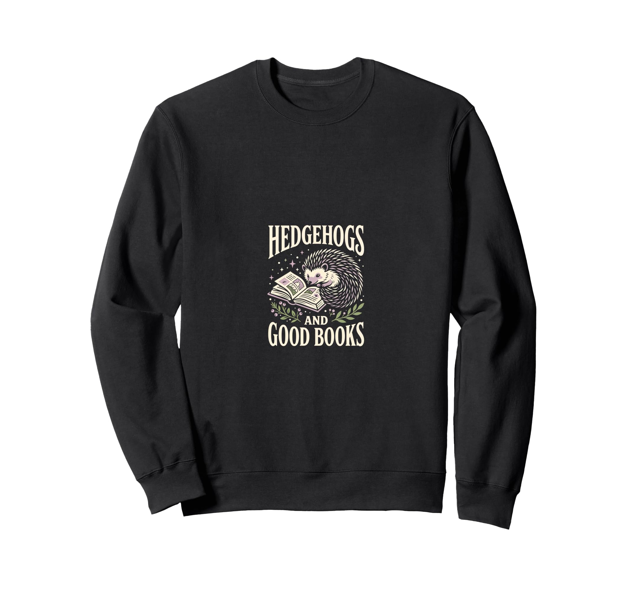 Hedgehogs And Good Books Hedgehog Reader Sweatshirt - Graphic Print Unisex - T-Shirt, Sweatshirt, Hoodie