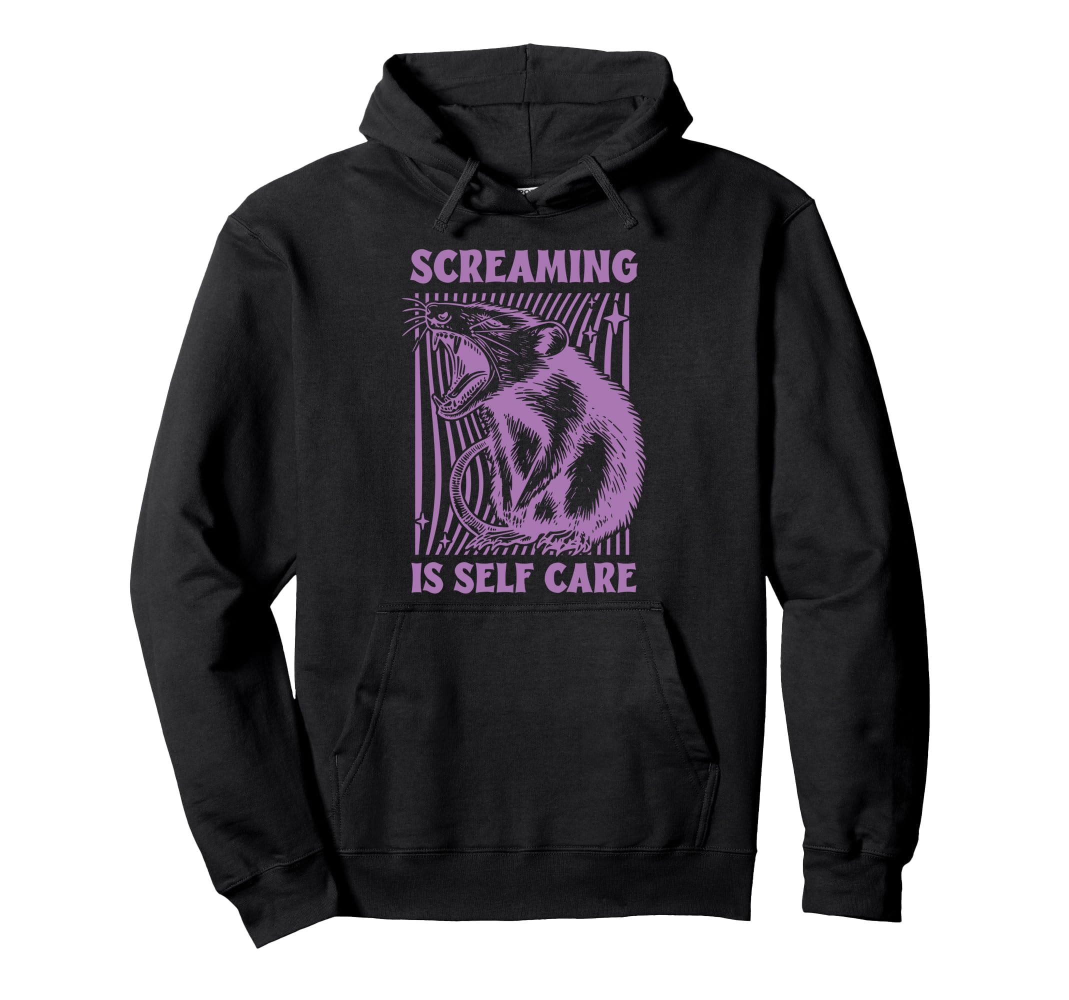 Screaming Is Self Care Empowering Hoodie - Casual Everyday Wear for Adults - T-Shirt, Sweatshirt, Hoodie