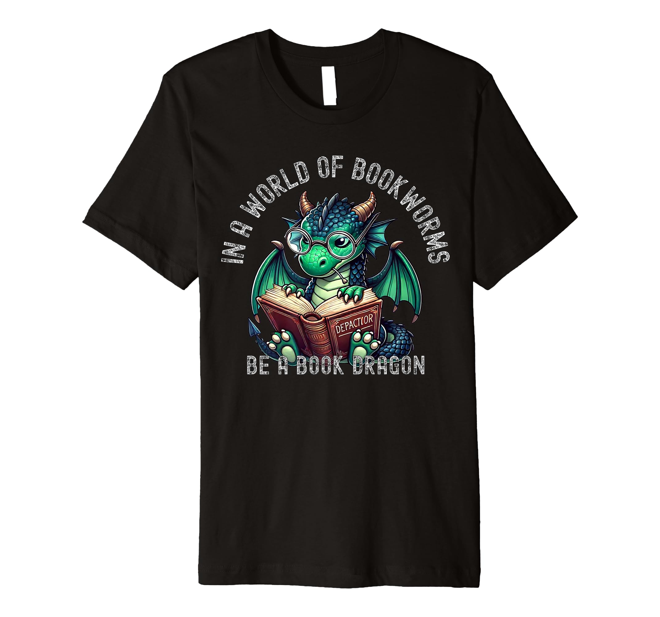 Dragon World Bookworms Be Book Dragon T-Shirt - Custom Art Print Men Women - T-Shirt, Sweatshirt, Hoodie
