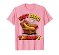 Hot Dog Therapy Funny America T-Shirt - Aesthetic Graphic for Adults - T-Shirt, Sweatshirt, Hoodie