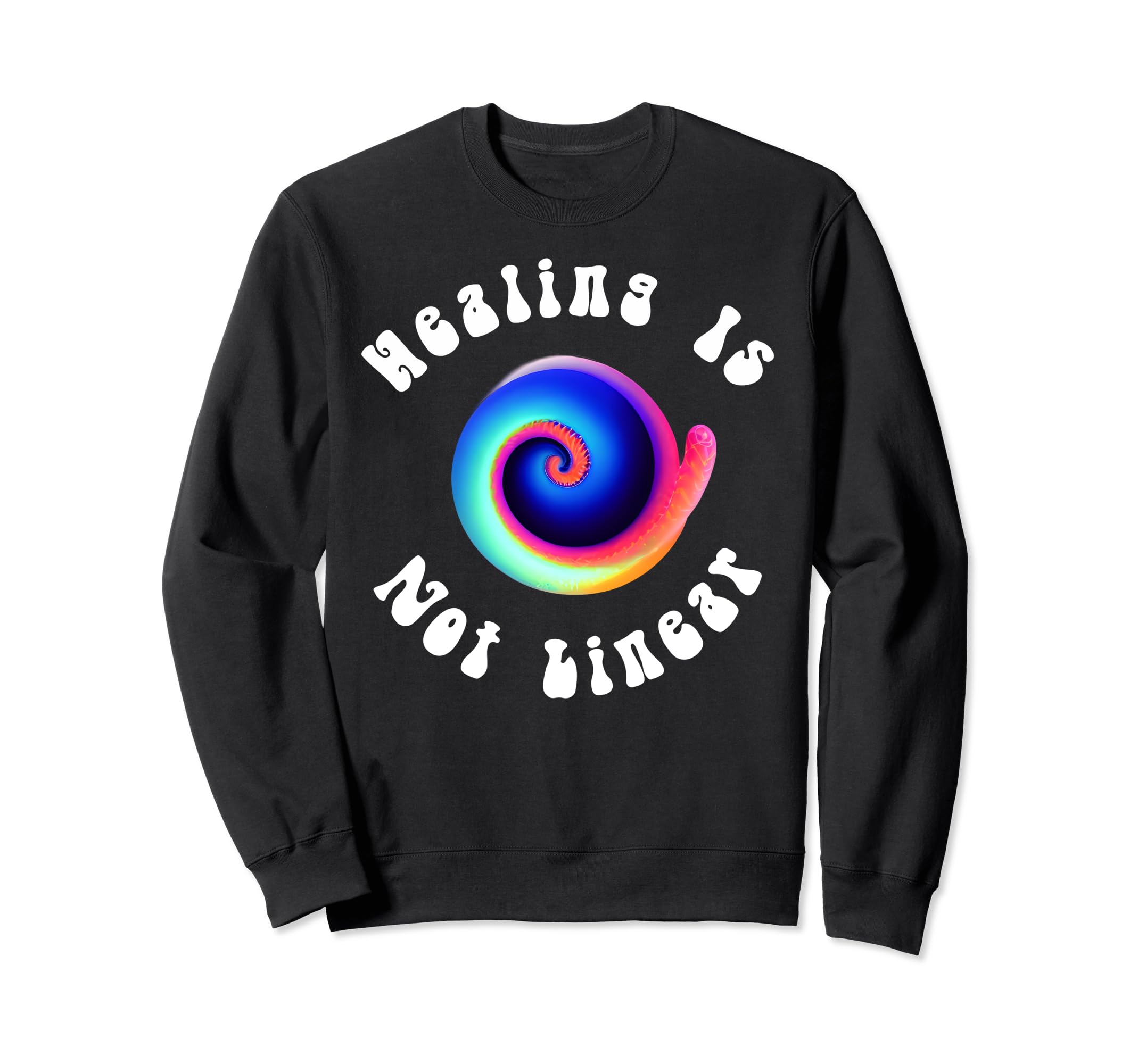 Healing Is Not Linear Mental Health Sweatshirt - Graphic Print Unisex - T-Shirt, Sweatshirt, Hoodie