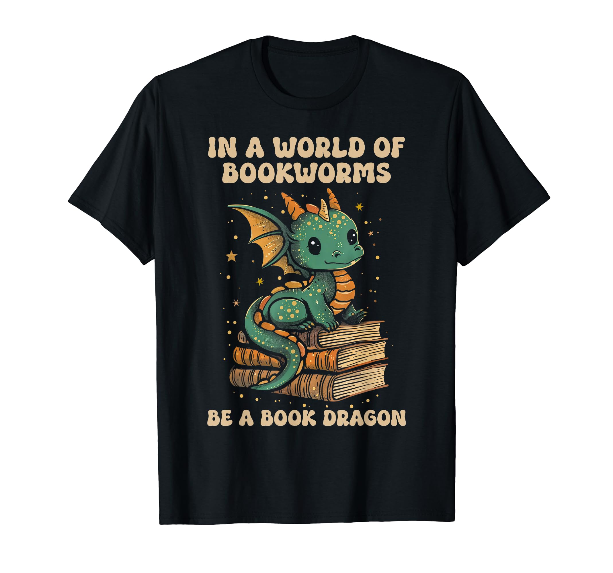 Book Dragon Kawaii Funny Bookworm Fantasy T-Shirt - Unique Graphic Unisex - T-Shirt, Sweatshirt, Hoodie