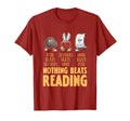 Groovy Nothing Beats Reading Rock Paper T-Shirt - Trendy Graphic Men Women - T-Shirt, Sweatshirt, Hoodie