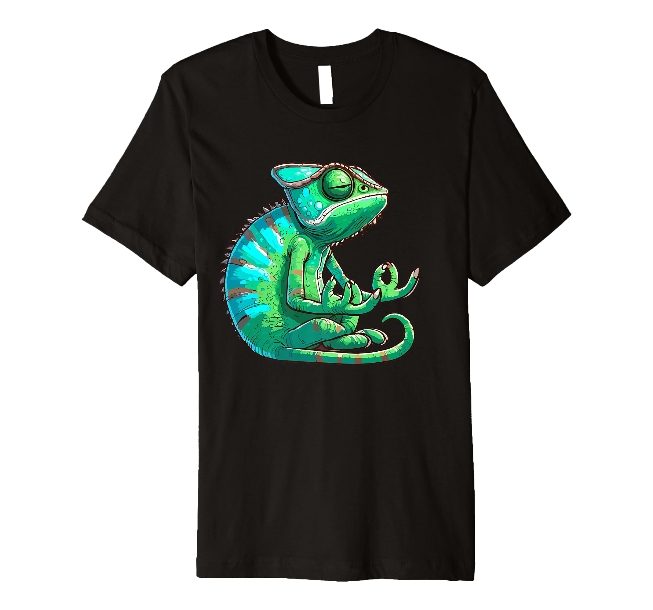 Meditation Chameleon Yoga Pose T-Shirt - Fun Novelty Design Unisex - T-Shirt, Sweatshirt, Hoodie
