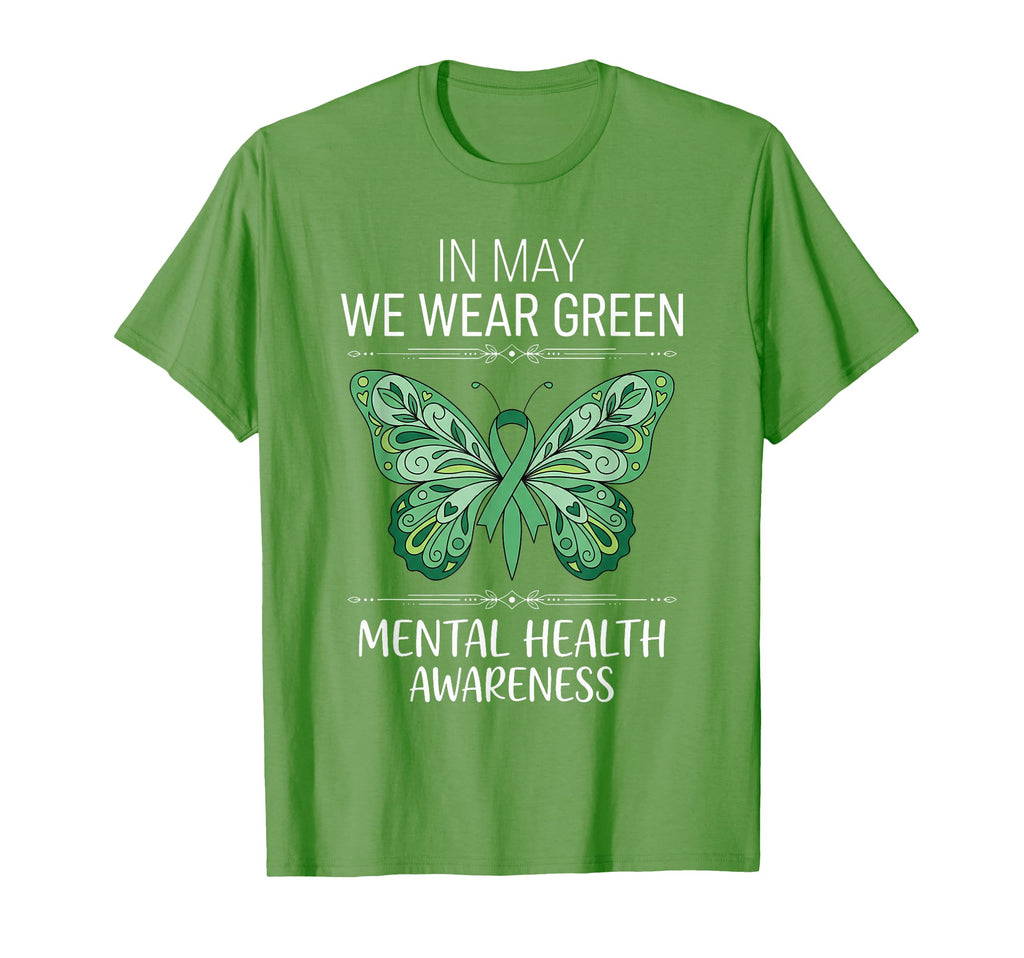 May We Wear Green Mental Health Awareness T-Shirt - Minimalist Print Unisex - T-Shirt, Sweatshirt, Hoodie
