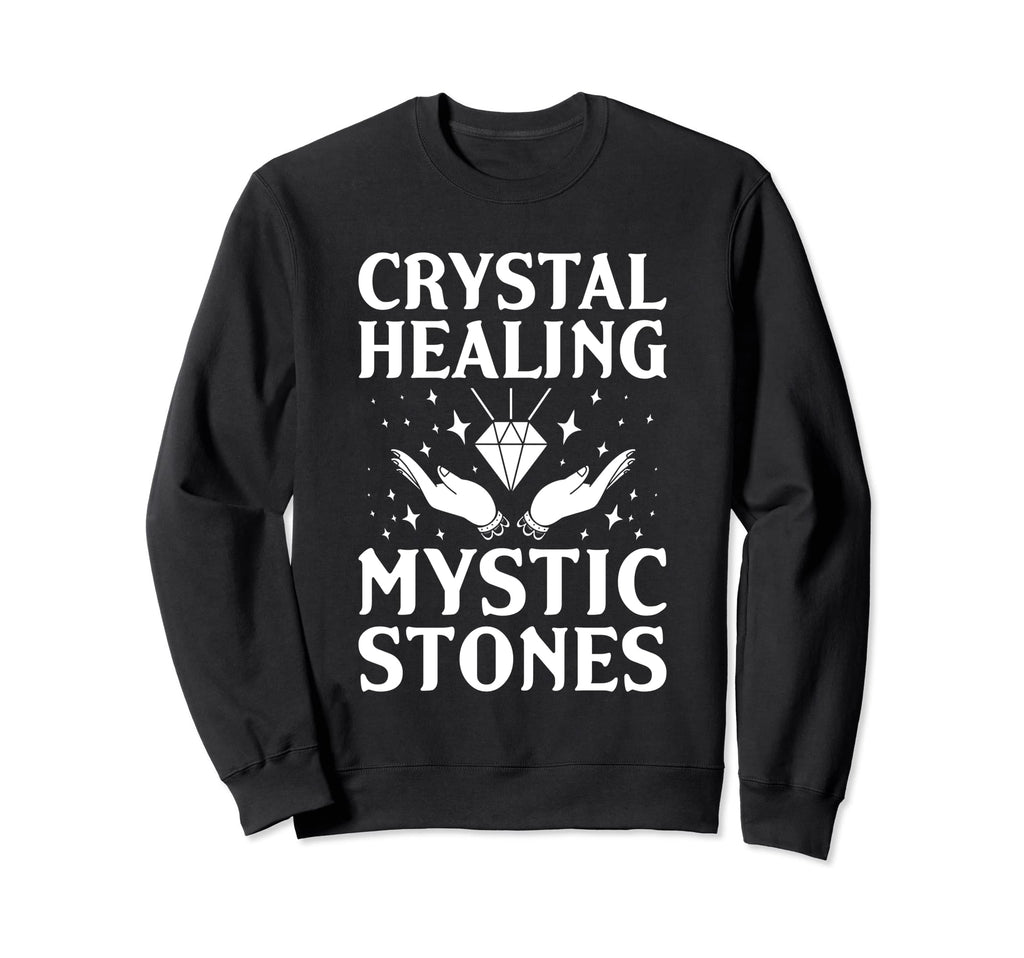 Crystal Healing Chakra Energy Sweatshirt - Novelty Apparel for Adults - T-Shirt, Sweatshirt, Hoodie