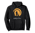 Minimalist Zen Art Walk Peace Monks Hoodie - Unique Graphic Men Women - T-Shirt, Sweatshirt, Hoodie