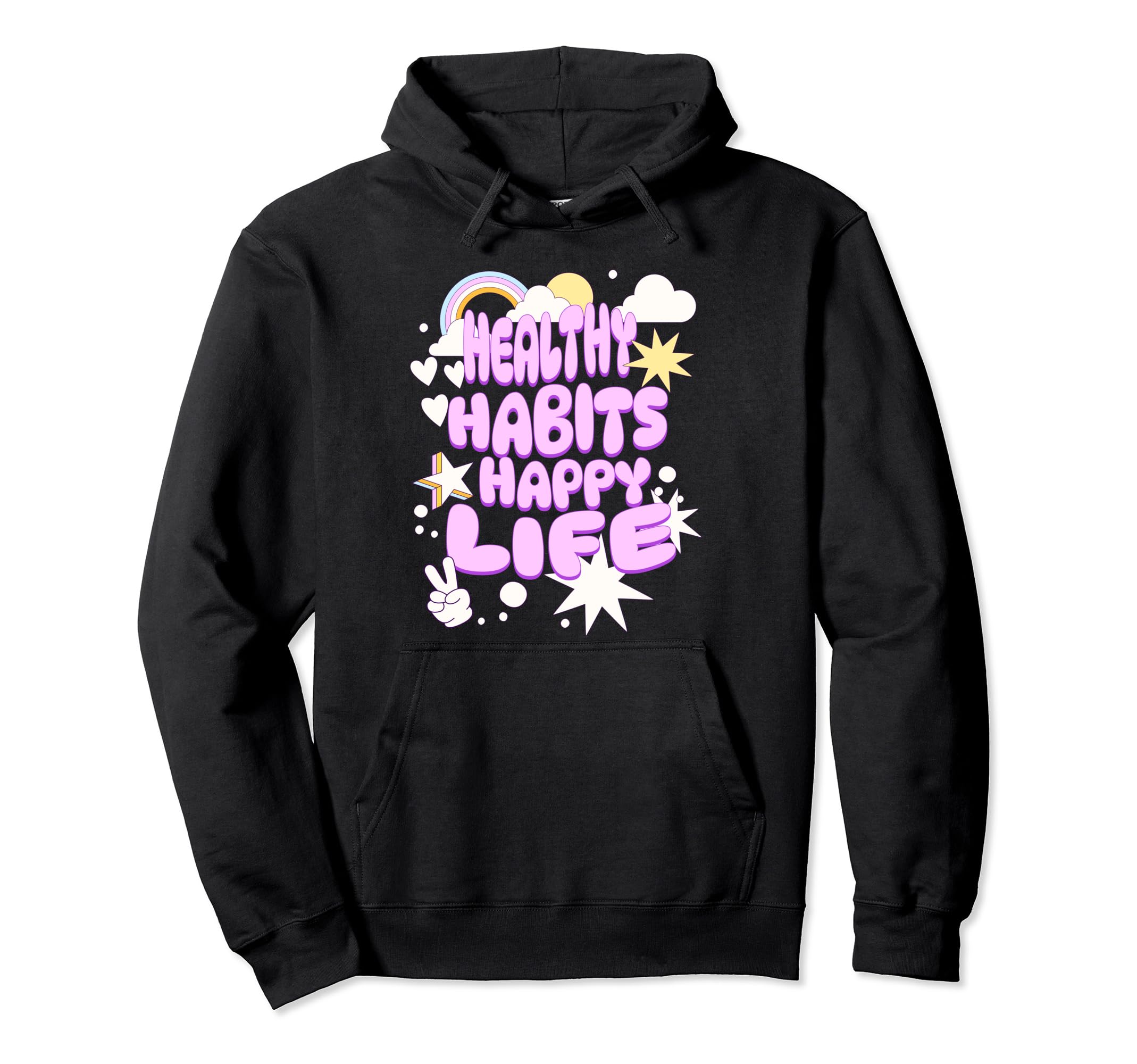 Mental Physical Wellness Positivity Hoodie - Graphic Print for Adults - T-Shirt, Sweatshirt, Hoodie