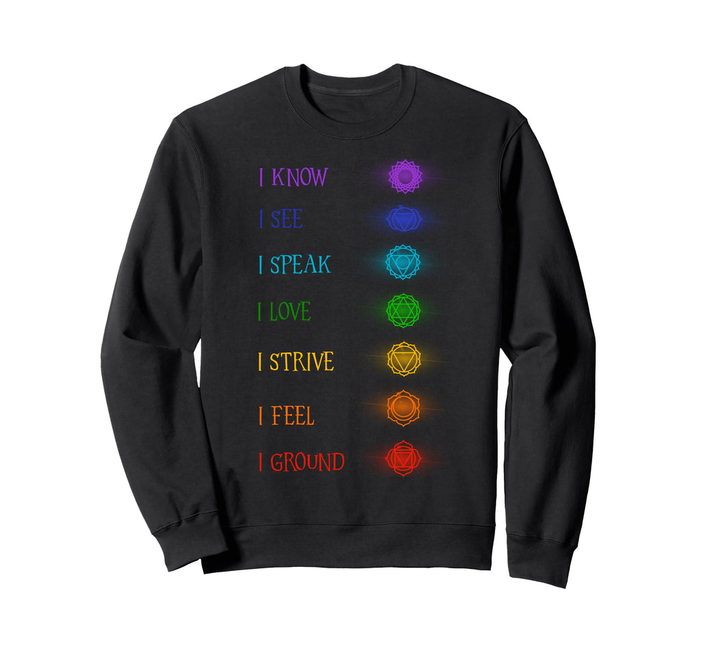 Chakras Yoga Meditation Zen Om Sweatshirt - Minimalist Print for Adults - T-Shirt, Sweatshirt, Hoodie