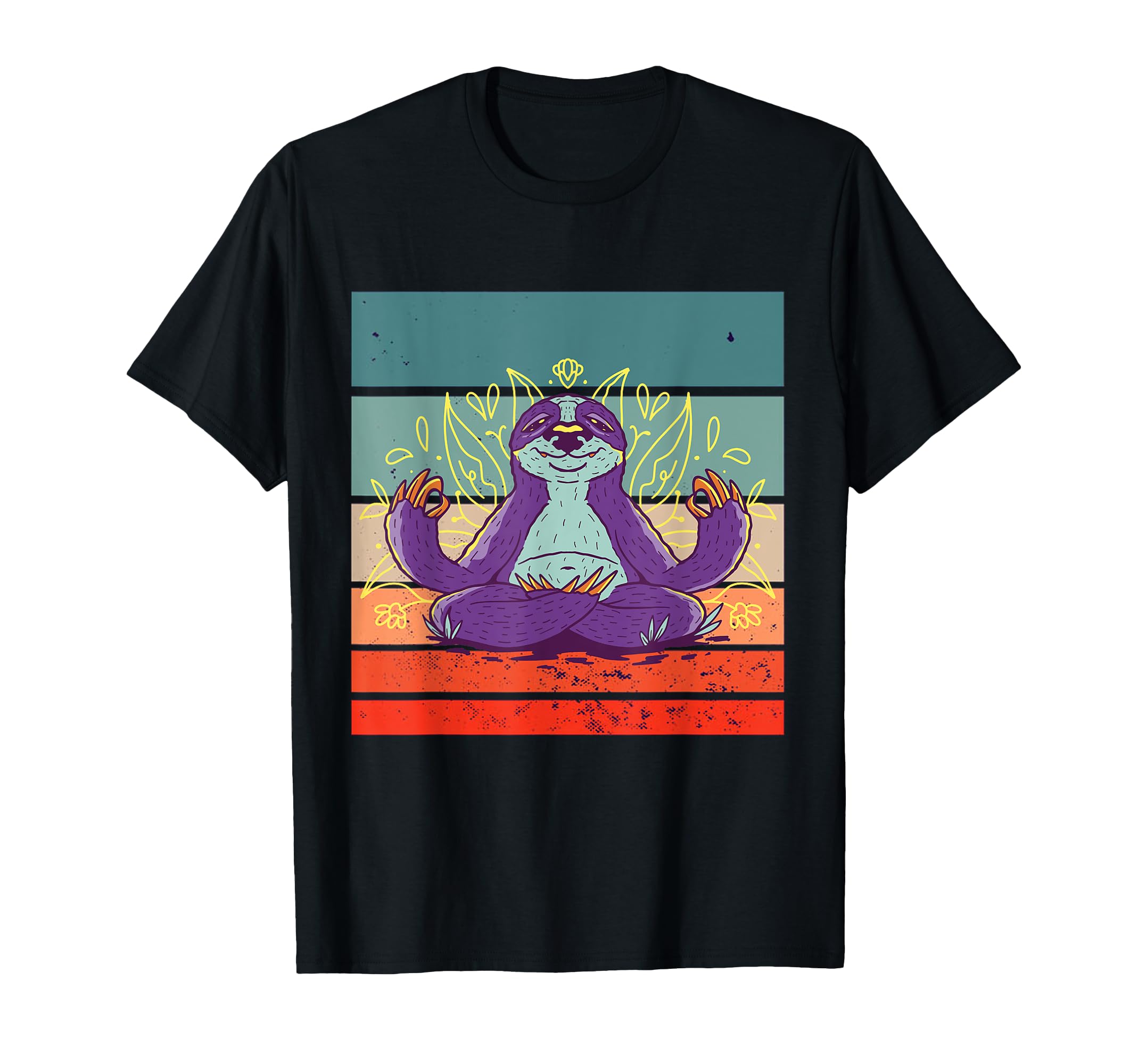 Sloth Yoga Meditation Zen Mindfulness T-Shirt - Custom Art Print Unisex - T-Shirt, Sweatshirt, Hoodie