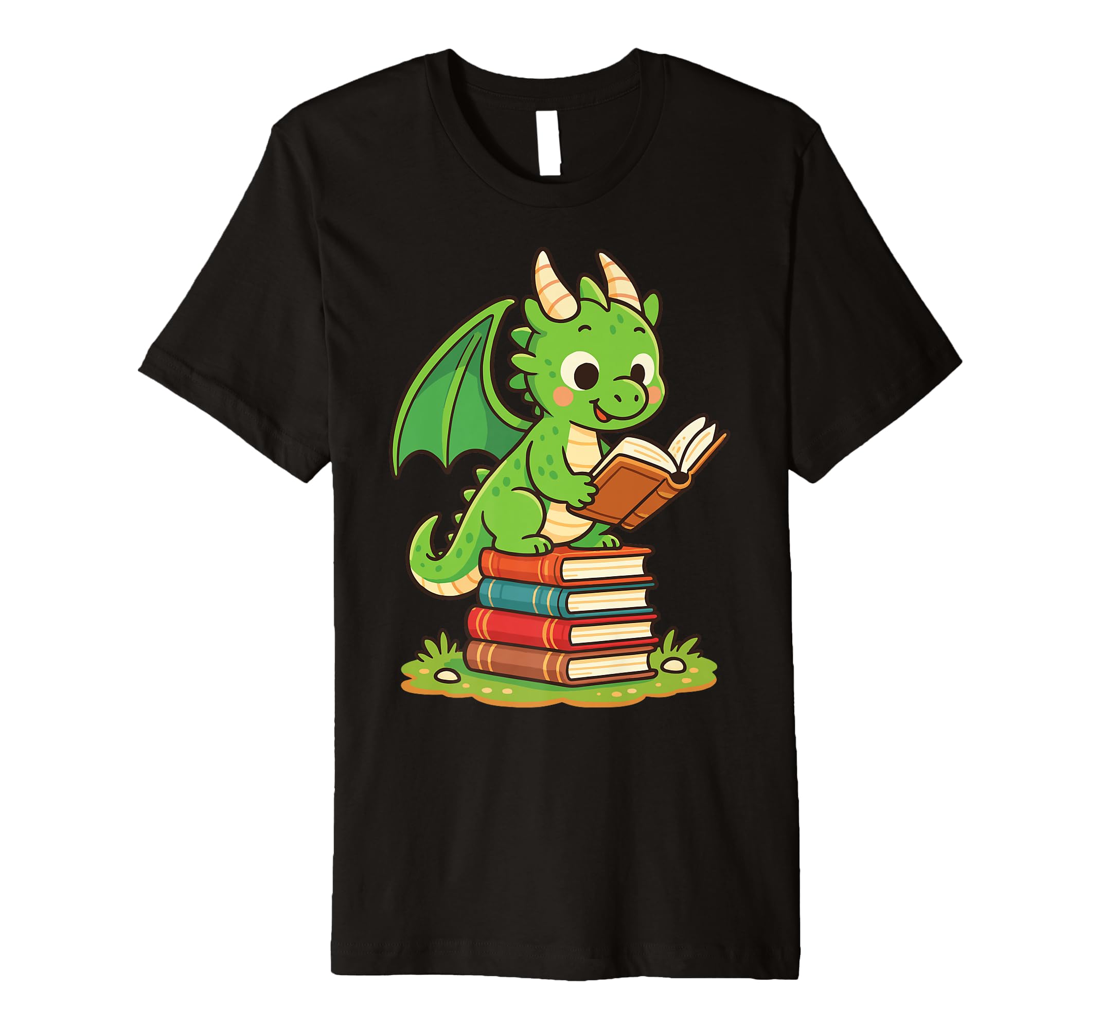 Book Dragon Reading Literature Fantasy T-Shirt - Unique Graphic for Adults - T-Shirt, Sweatshirt, Hoodie