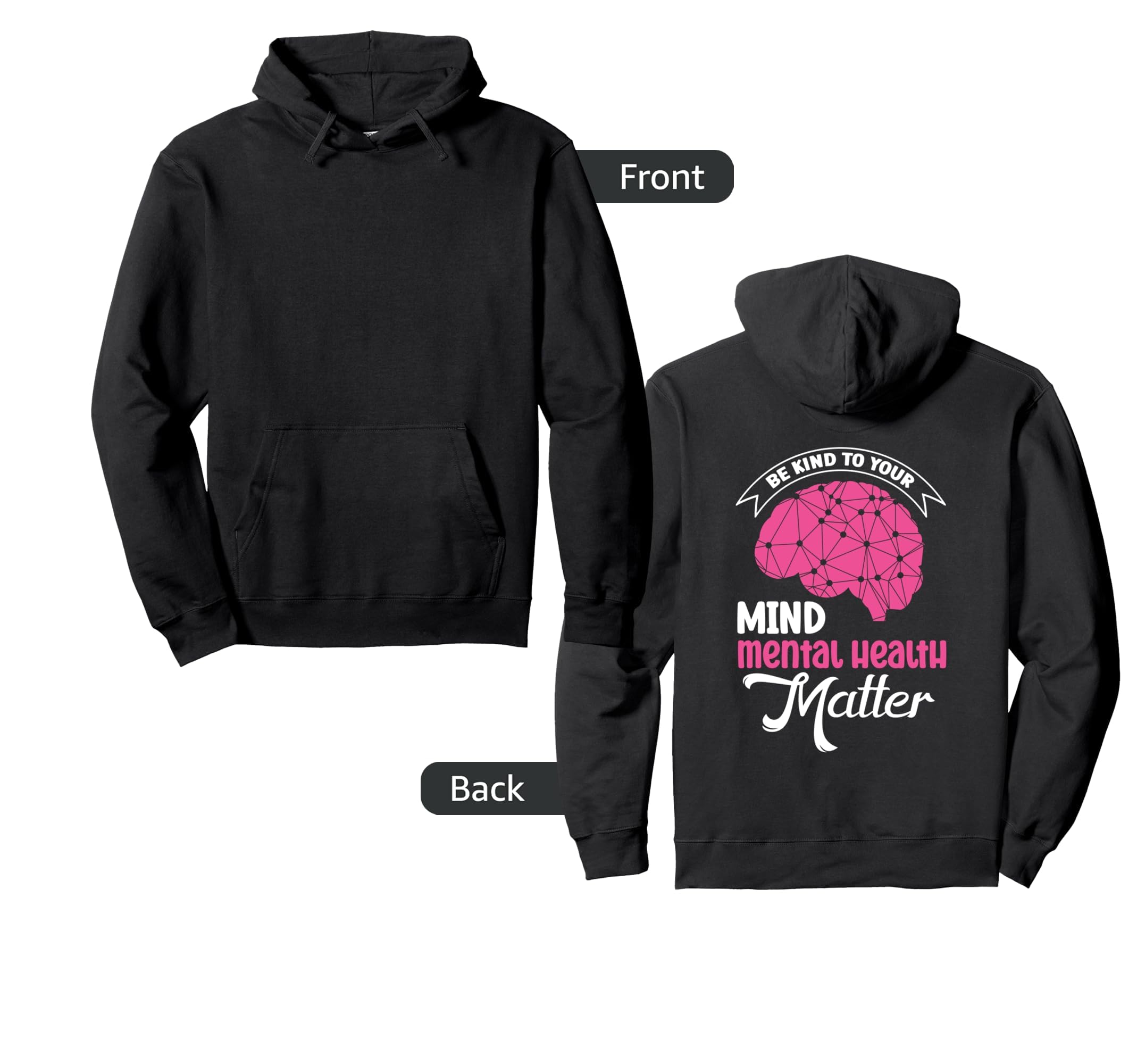 Be Kind To Your Mind Mental Health Matter Hoodie - Streetwear Style Unisex - T-Shirt, Sweatshirt, Hoodie