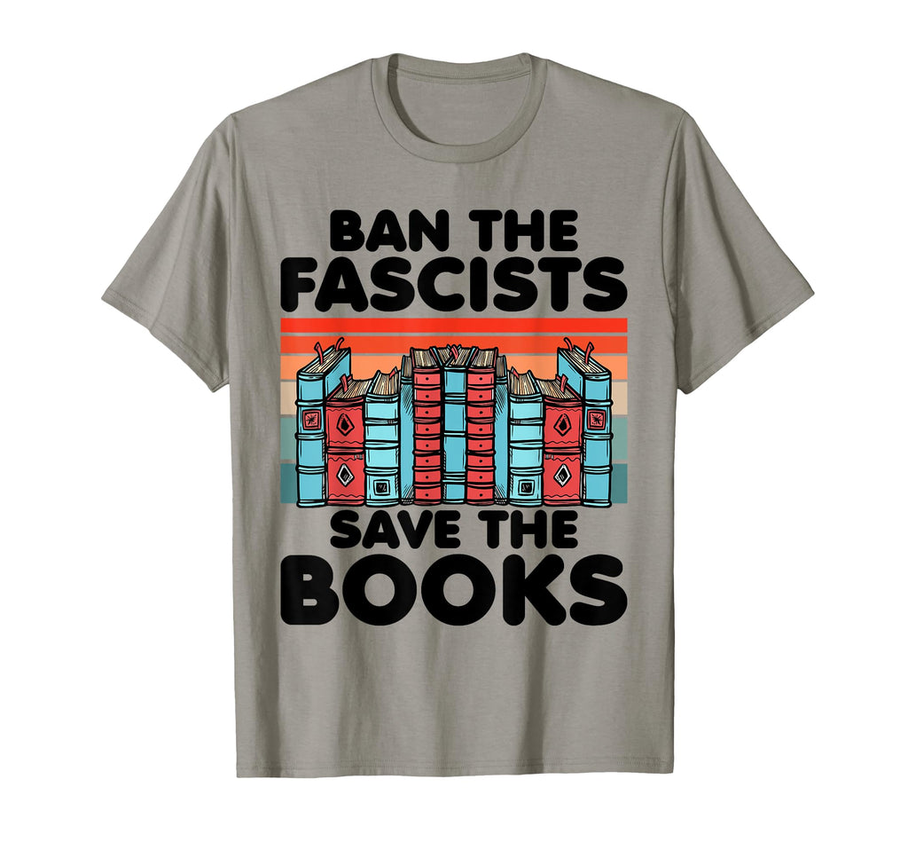 Ban Fascists Save Books Book Lover Worm T-Shirt - Minimalist Print Unisex - T-Shirt, Sweatshirt, Hoodie