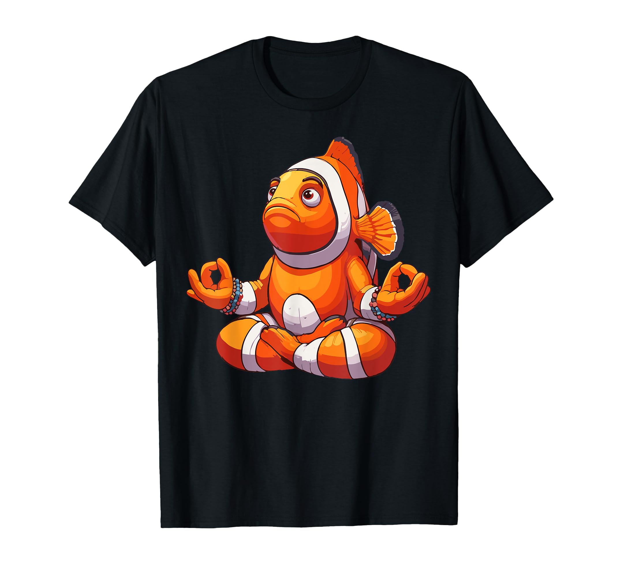 Meditation Clownfish Yoga Pose T-Shirt - Minimalist Print Men Women - T-Shirt, Sweatshirt, Hoodie