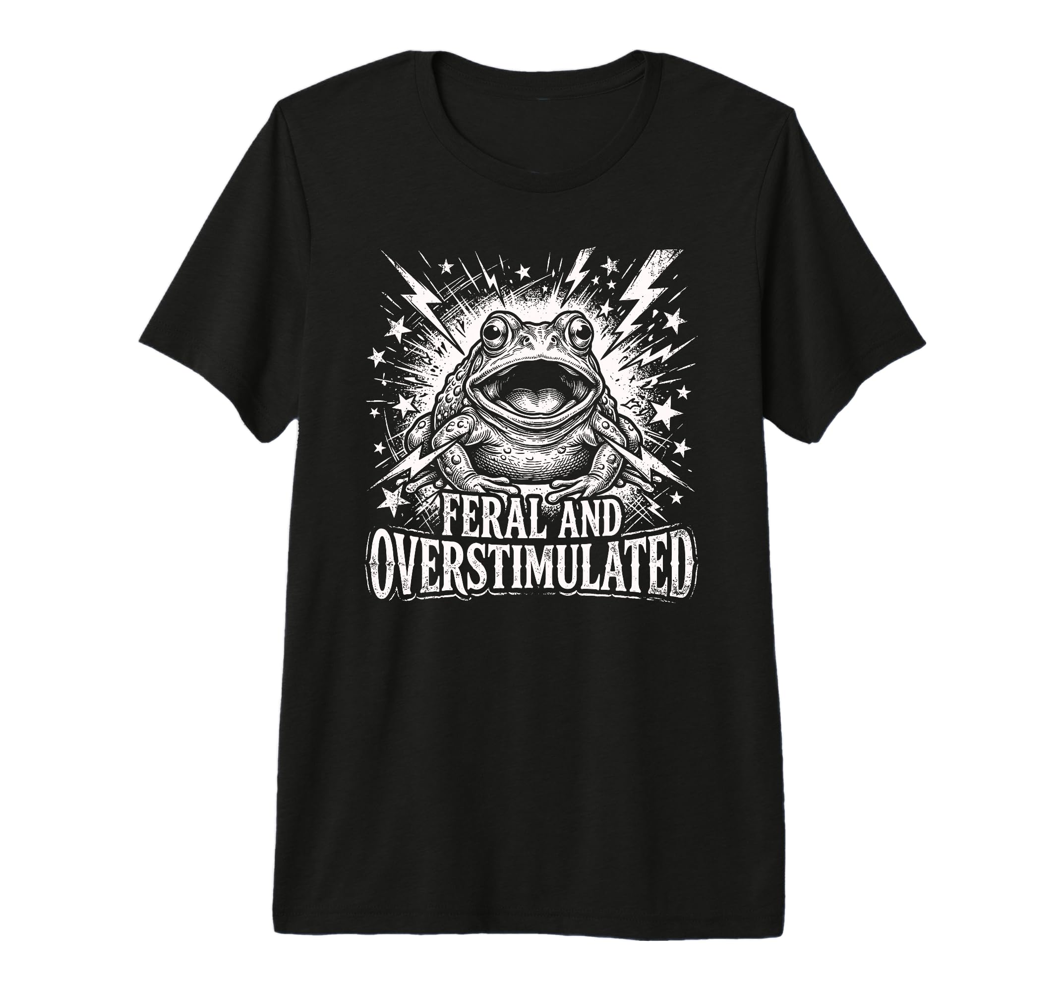Feral And Overstimulated Autism T-Shirt - Aesthetic Graphic for Adults - T-Shirt, Sweatshirt, Hoodie