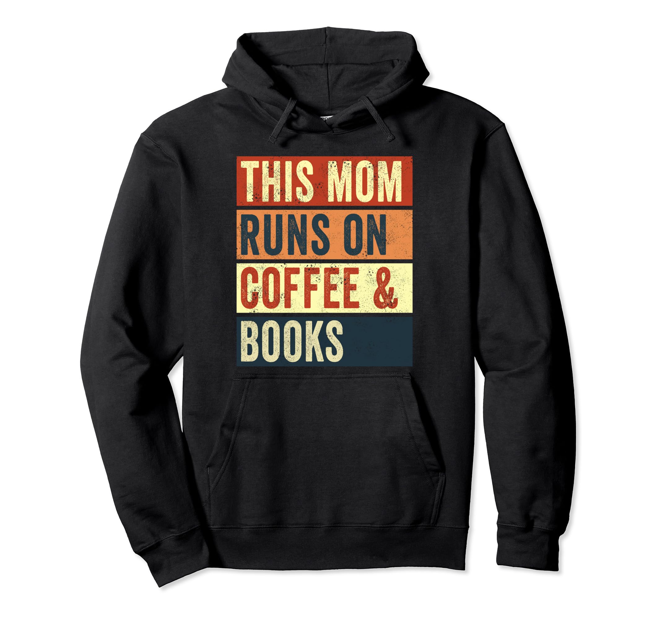 This Mom Runs Coffee And Books Fun Read Hoodie - Unique Graphic for Adults - T-Shirt, Sweatshirt, Hoodie