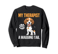 Funny Therapy Service Dog Sweatshirt - Casual Everyday Wear Men Women - T-Shirt, Sweatshirt, Hoodie