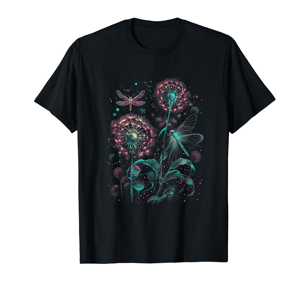 Dandelion Puff Ball Dragonfly T-Shirt - Graphic Print for Adults - T-Shirt, Sweatshirt, Hoodie