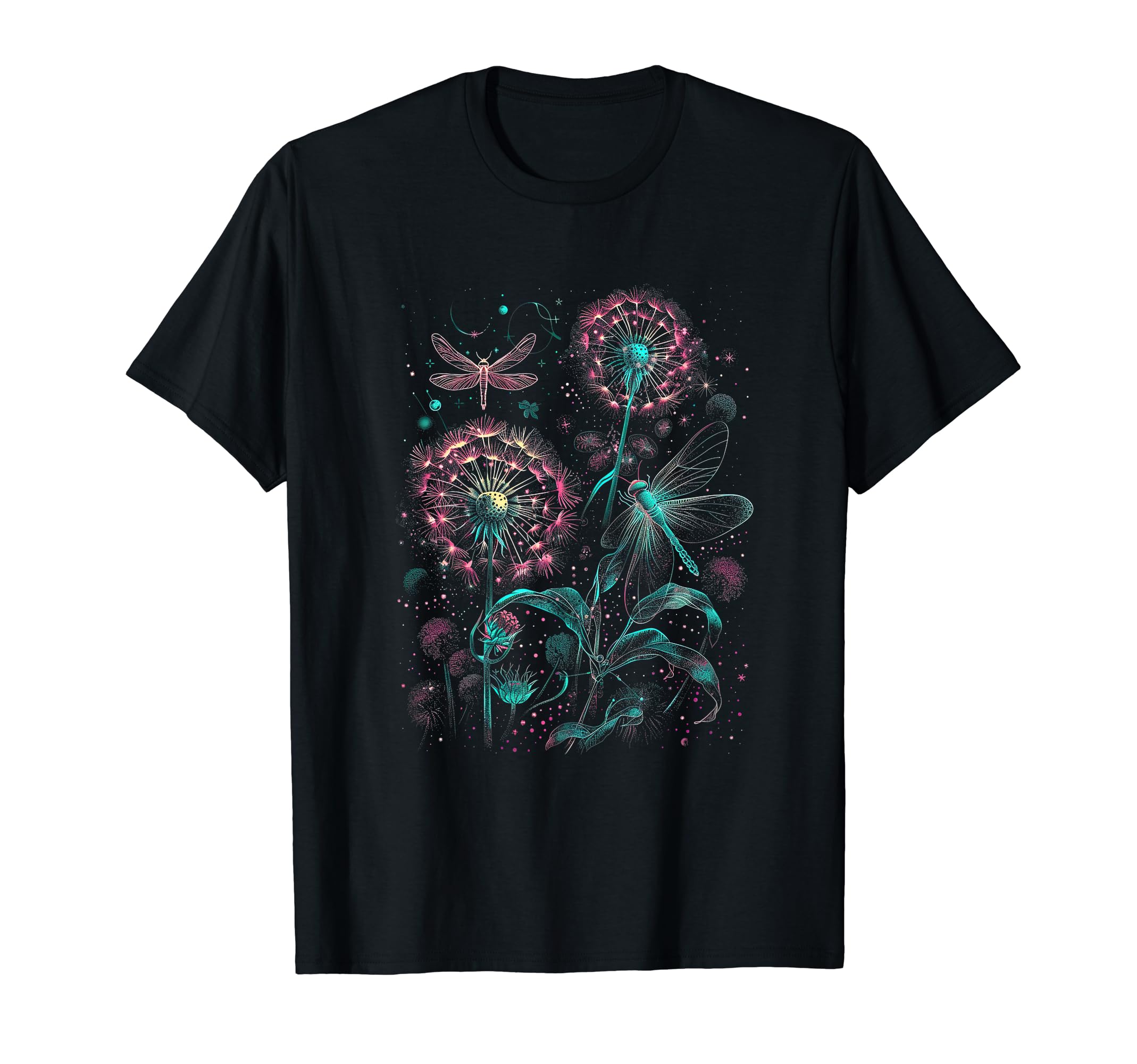 Dandelion Puff Ball Dragonfly T-Shirt - Graphic Print for Adults - T-Shirt, Sweatshirt, Hoodie