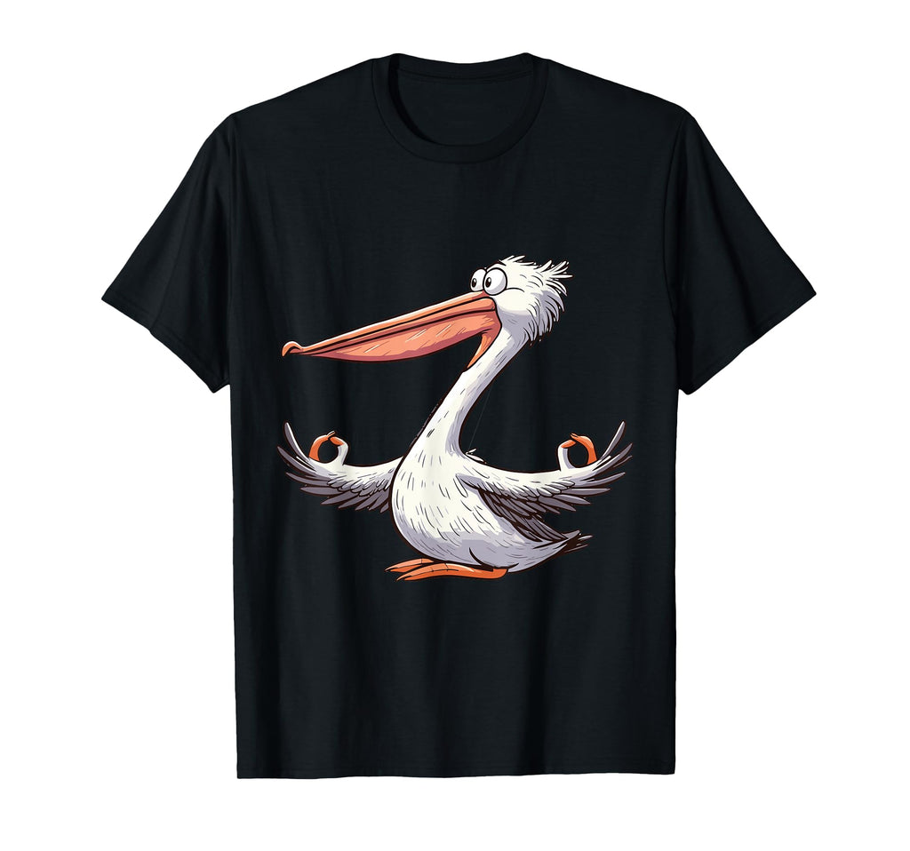 Meditation Pelican Yoga Pose Relaxing T-Shirt - Custom Art Print Men Women - T-Shirt, Sweatshirt, Hoodie