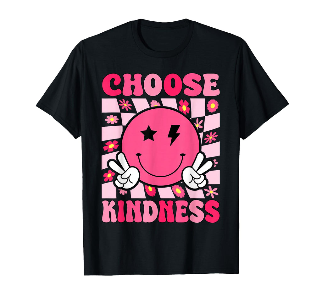 Be Kind Choose Kindness Groovy T-Shirt - Minimalist Print Men Women - T-Shirt, Sweatshirt, Hoodie