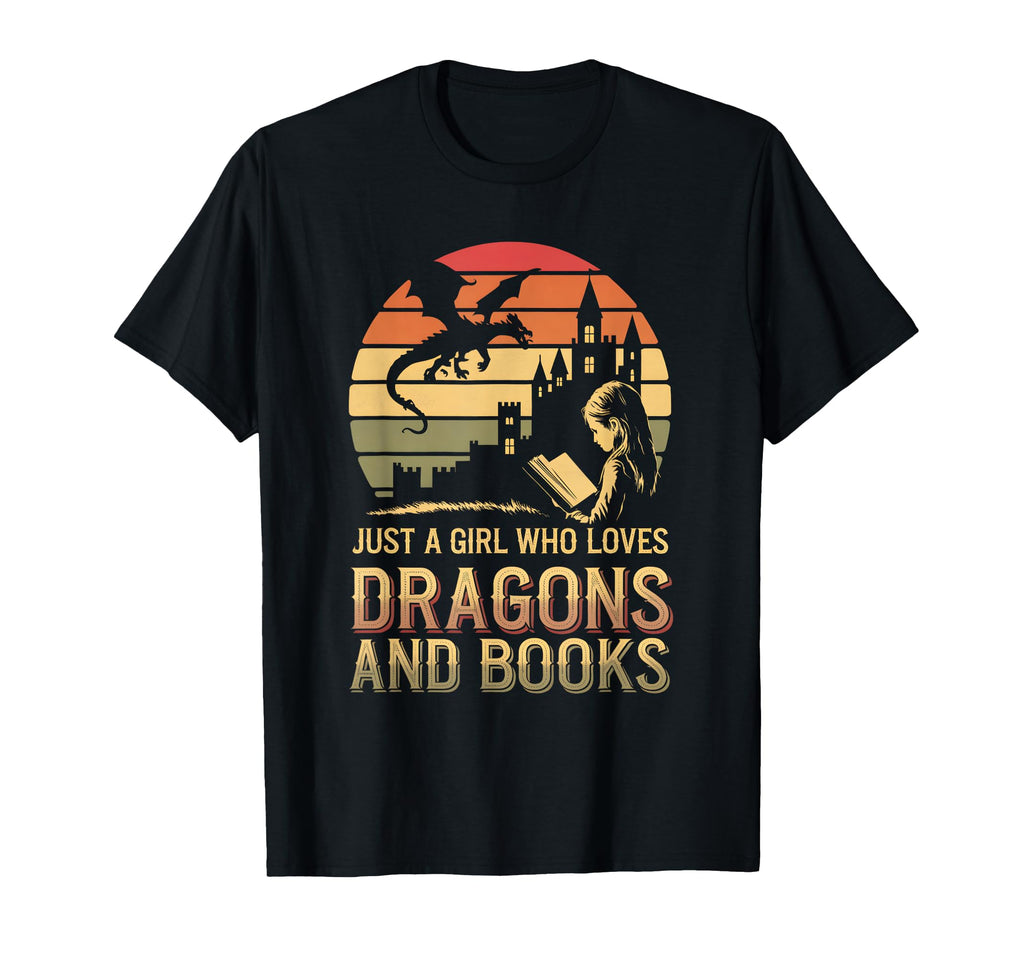 Just Who Loves Dragons And Books T-Shirt - Casual Everyday Wear Unisex - T-Shirt, Sweatshirt, Hoodie