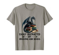 Easily Distracted Dragons And Books T-Shirt - Streetwear Style Unisex - T-Shirt, Sweatshirt, Hoodie