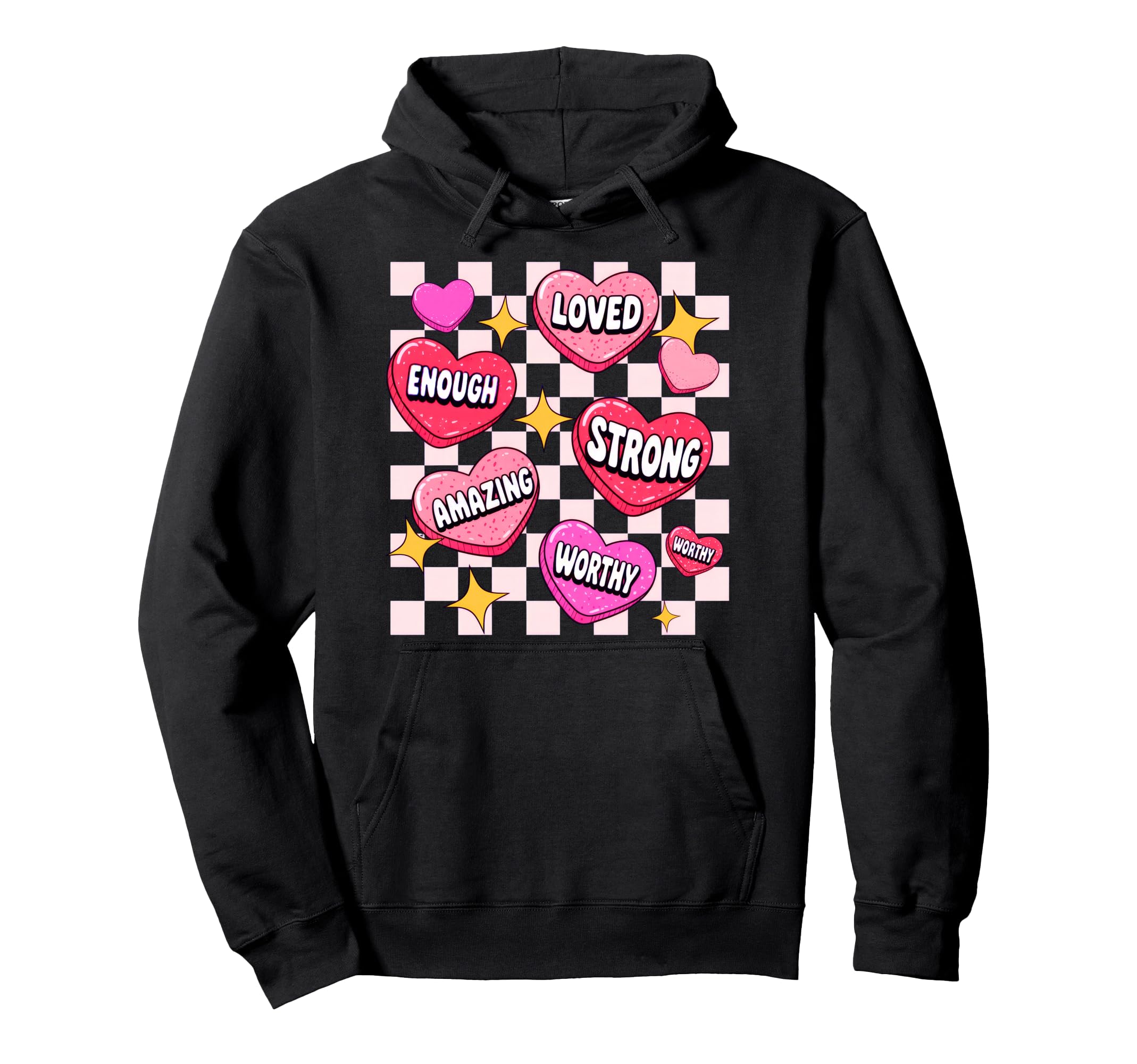 Valentine You Are Loved Worthy Enough Hoodie - Minimalist Print Unisex - T-Shirt, Sweatshirt, Hoodie