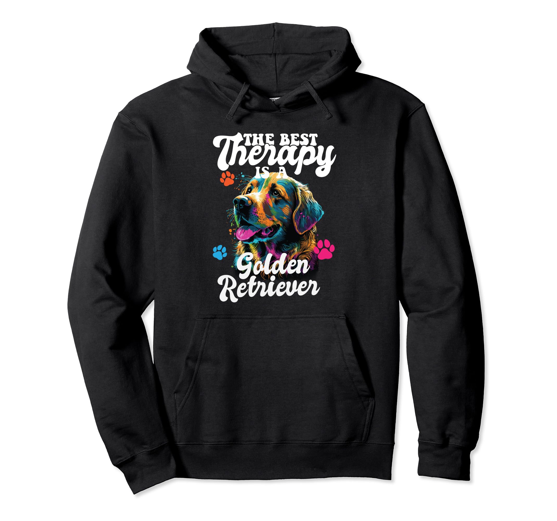 Best Therapy Is Golden Retriever Dog Mom Hoodie - Trendy Graphic Unisex - T-Shirt, Sweatshirt, Hoodie