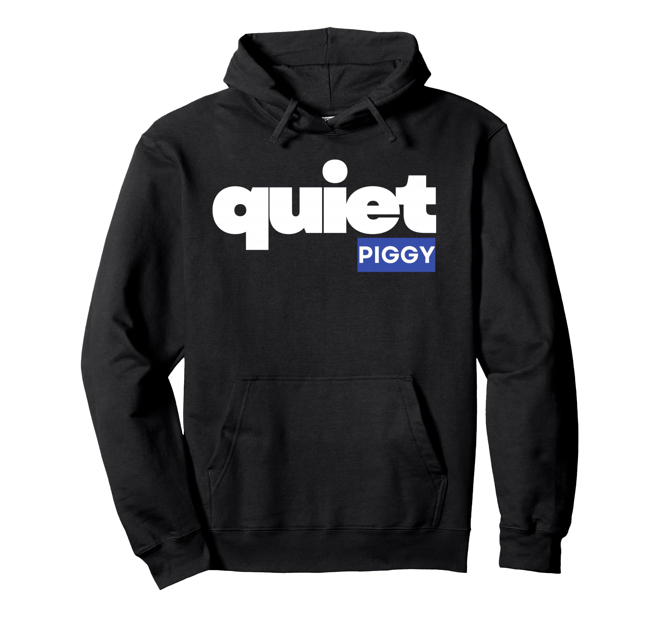 Quiet Piggy Hoodie - Minimalist Print Unisex - T-Shirt, Sweatshirt, Hoodie