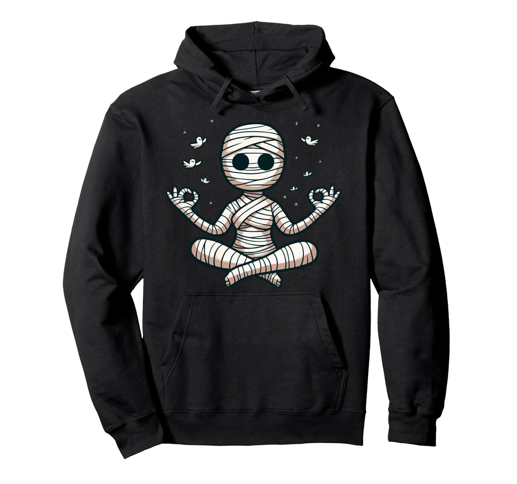 Meditation Mummy Yoga Pose Relaxing Animal Hoodie - Streetwear Style Unisex - T-Shirt, Sweatshirt, Hoodie