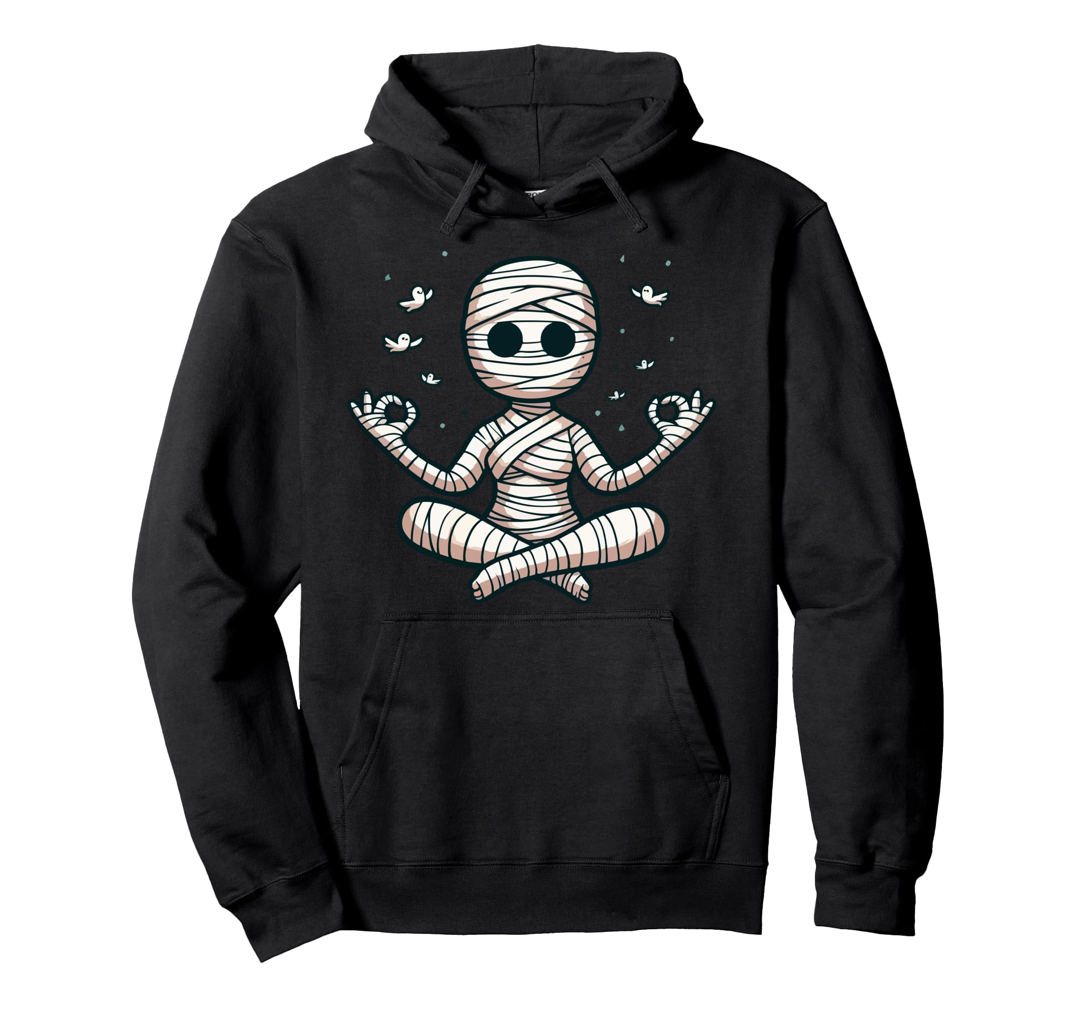 Meditation Mummy Yoga Pose Relaxing Animal Hoodie - Streetwear Style Unisex - T-Shirt, Sweatshirt, Hoodie