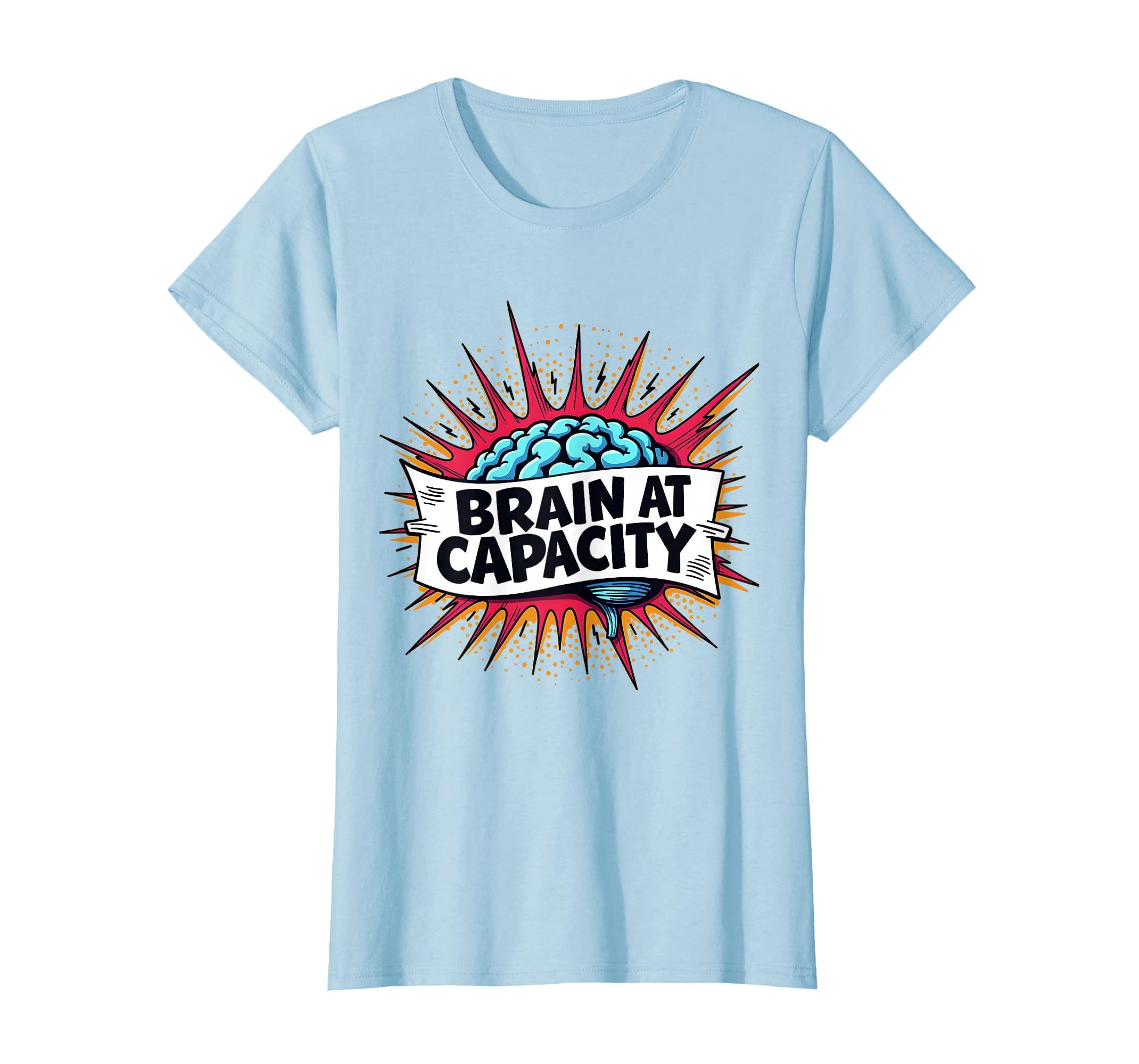 Brain Capacity Overstimulated Funny T-Shirt - Minimalist Print for Adults - T-Shirt, Sweatshirt, Hoodie