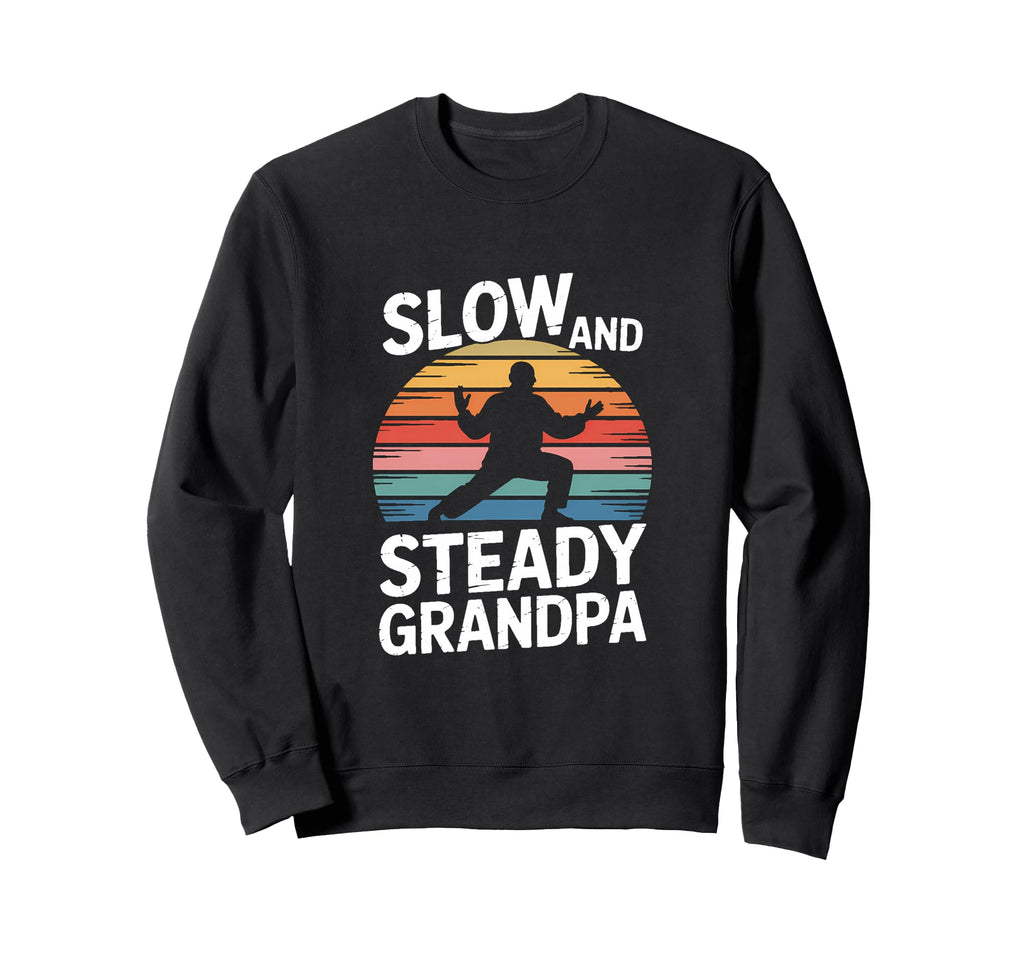 Tai Chi Grandpa Serenity Balance Sweatshirt - Minimalist Print for Adults - T-Shirt, Sweatshirt, Hoodie
