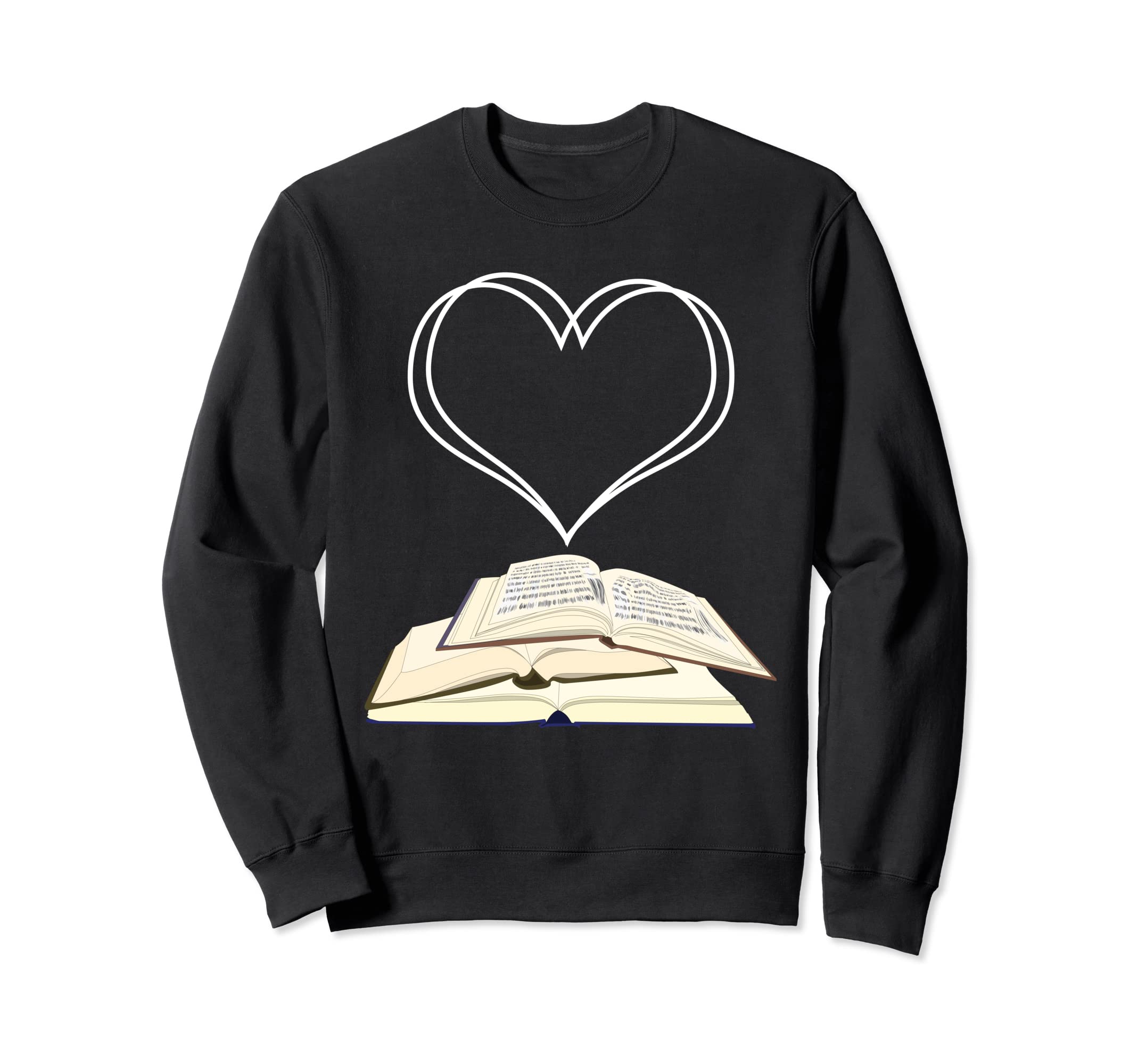 Bookworm Heart Librarian Book Sweatshirt - Aesthetic Graphic for Adults - T-Shirt, Sweatshirt, Hoodie