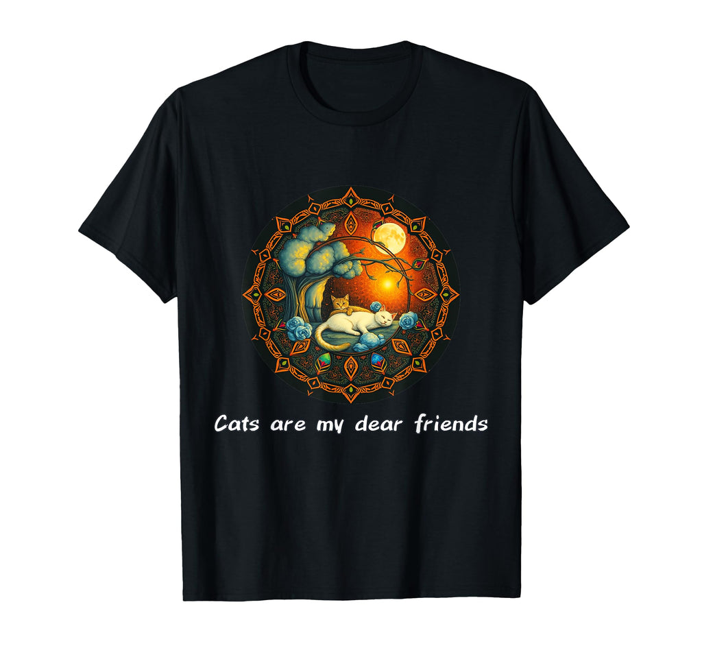 Cats Are My Best Friends Sacred T-Shirt - Minimalist Print for Adults - T-Shirt, Sweatshirt, Hoodie