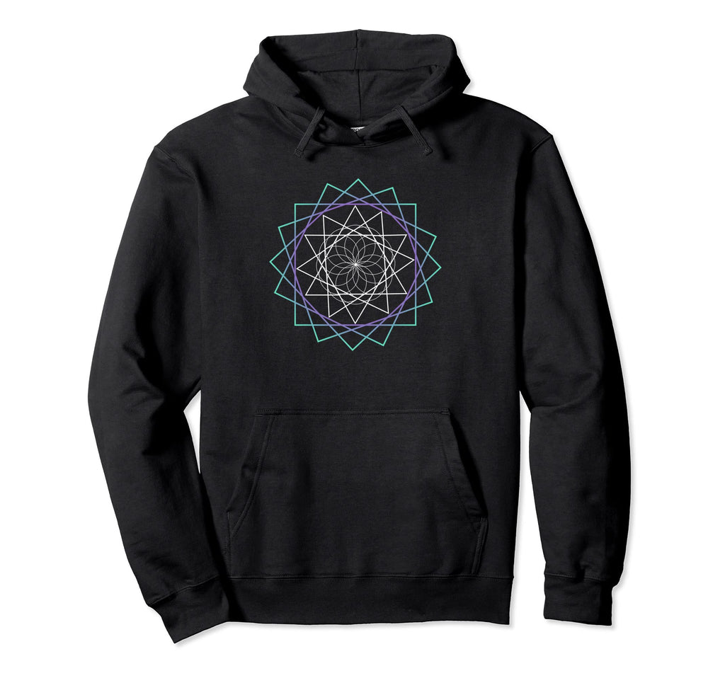 Colorful Mandala Pattern Geometry Hoodie - Novelty Apparel for Adults - T-Shirt, Sweatshirt, Hoodie