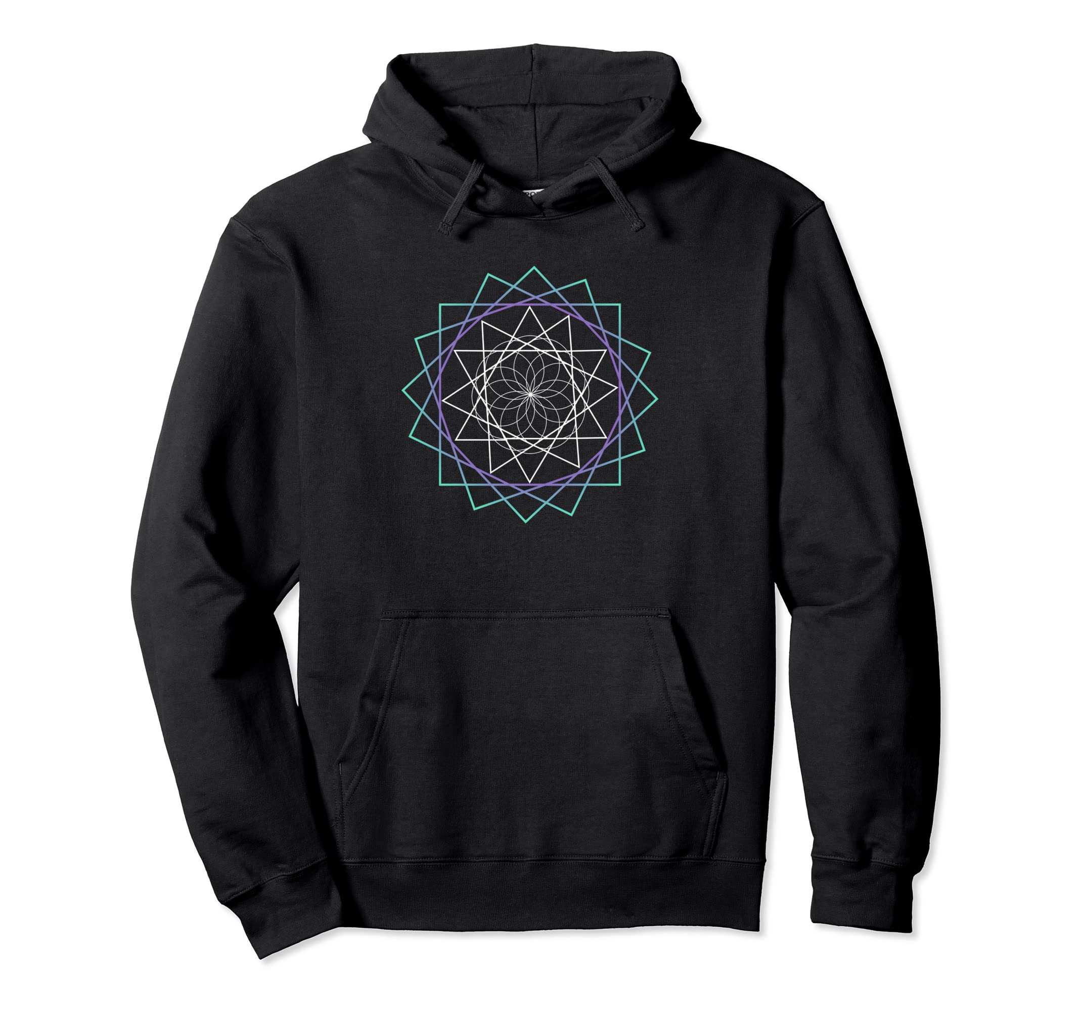 Colorful Mandala Pattern Geometry Hoodie - Novelty Apparel for Adults - T-Shirt, Sweatshirt, Hoodie