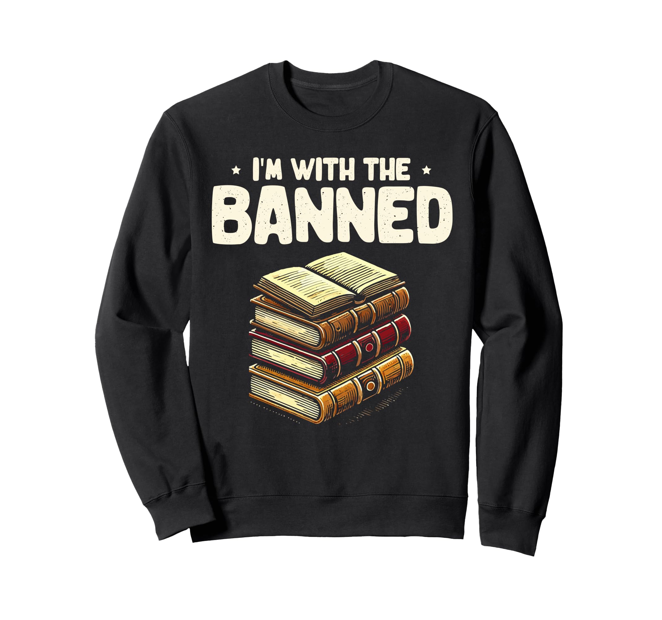Im Banned Book Reading Books Sweatshirt - Minimalist Print Men Women - T-Shirt, Sweatshirt, Hoodie