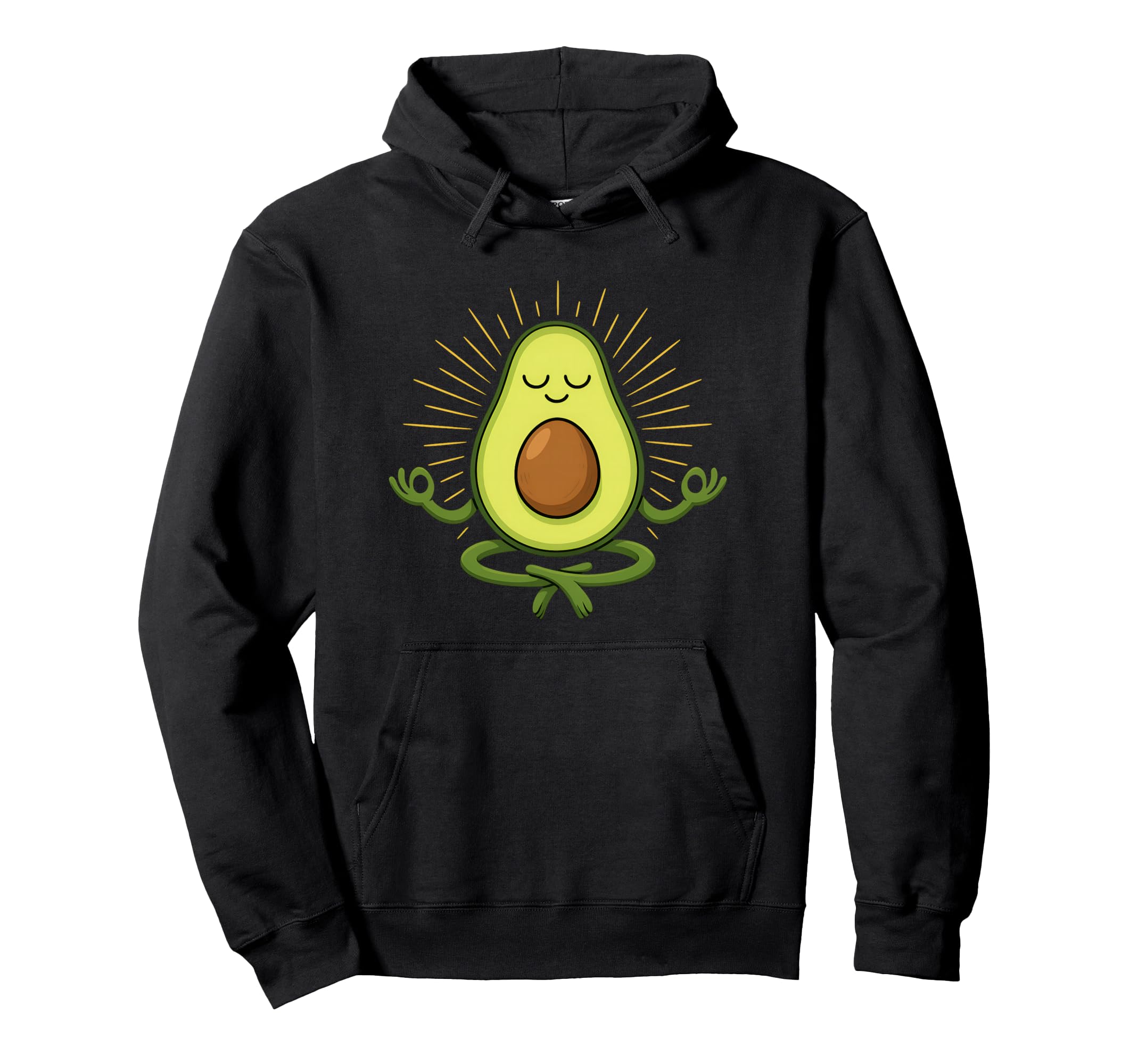 Zen Avocado Meditation Calm Funny Hoodie - Custom Art Print for Adults - T-Shirt, Sweatshirt, Hoodie