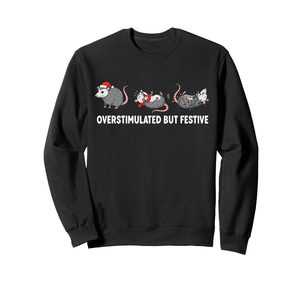 Funny Santa Opossums Sweatshirt - Casual Everyday Wear Men Women - T-Shirt, Sweatshirt, Hoodie