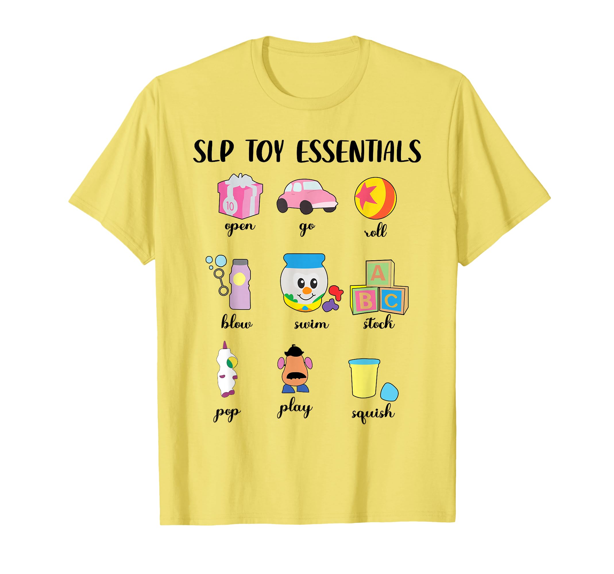 Slp Toy Essentials Speech Language T-Shirt - Trendy Graphic for Adults - T-Shirt, Sweatshirt, Hoodie