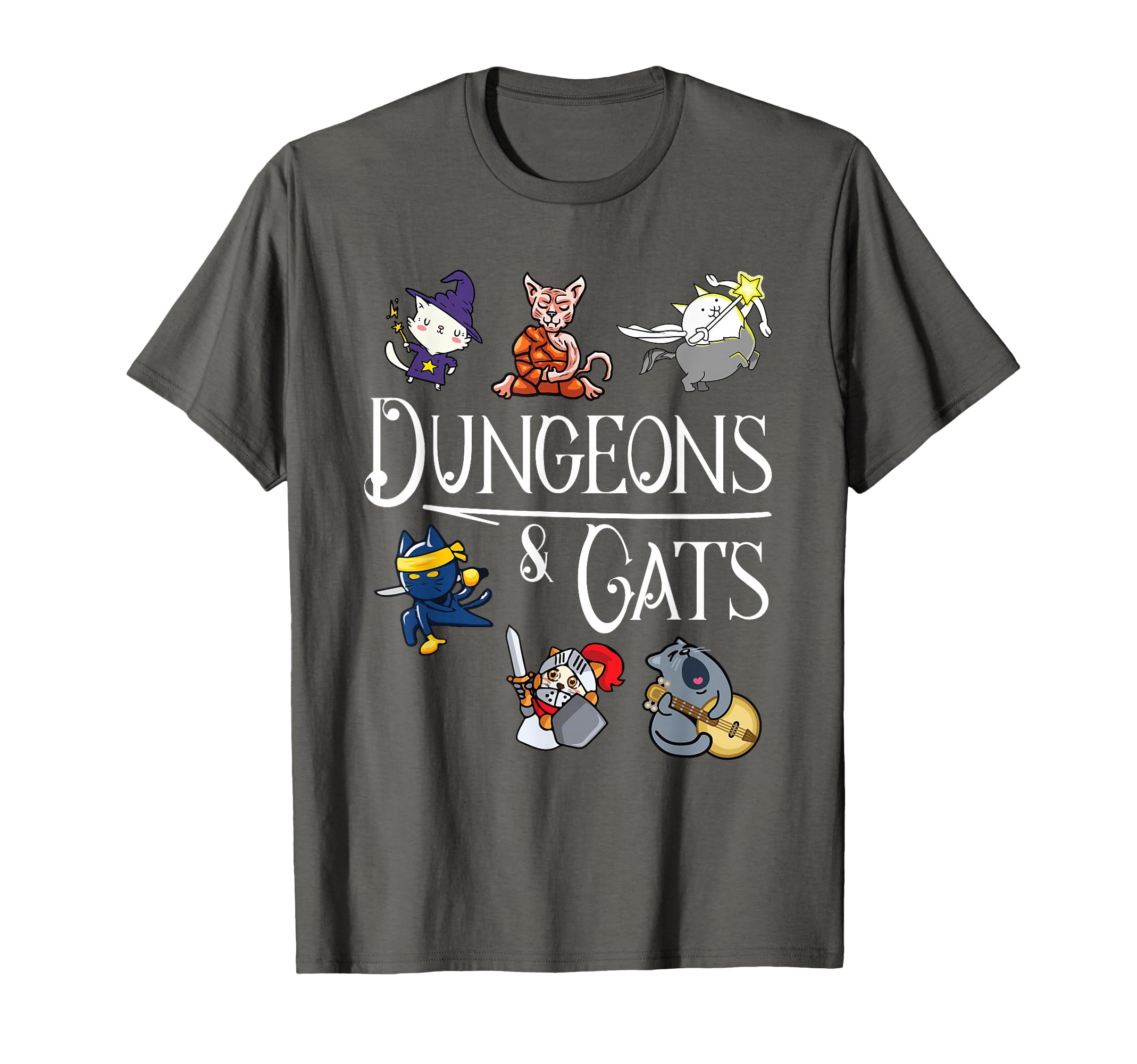 Dungeons And Cats Funny Dragon Cat T-Shirt - Fun Novelty Design Men Women - T-Shirt, Sweatshirt, Hoodie