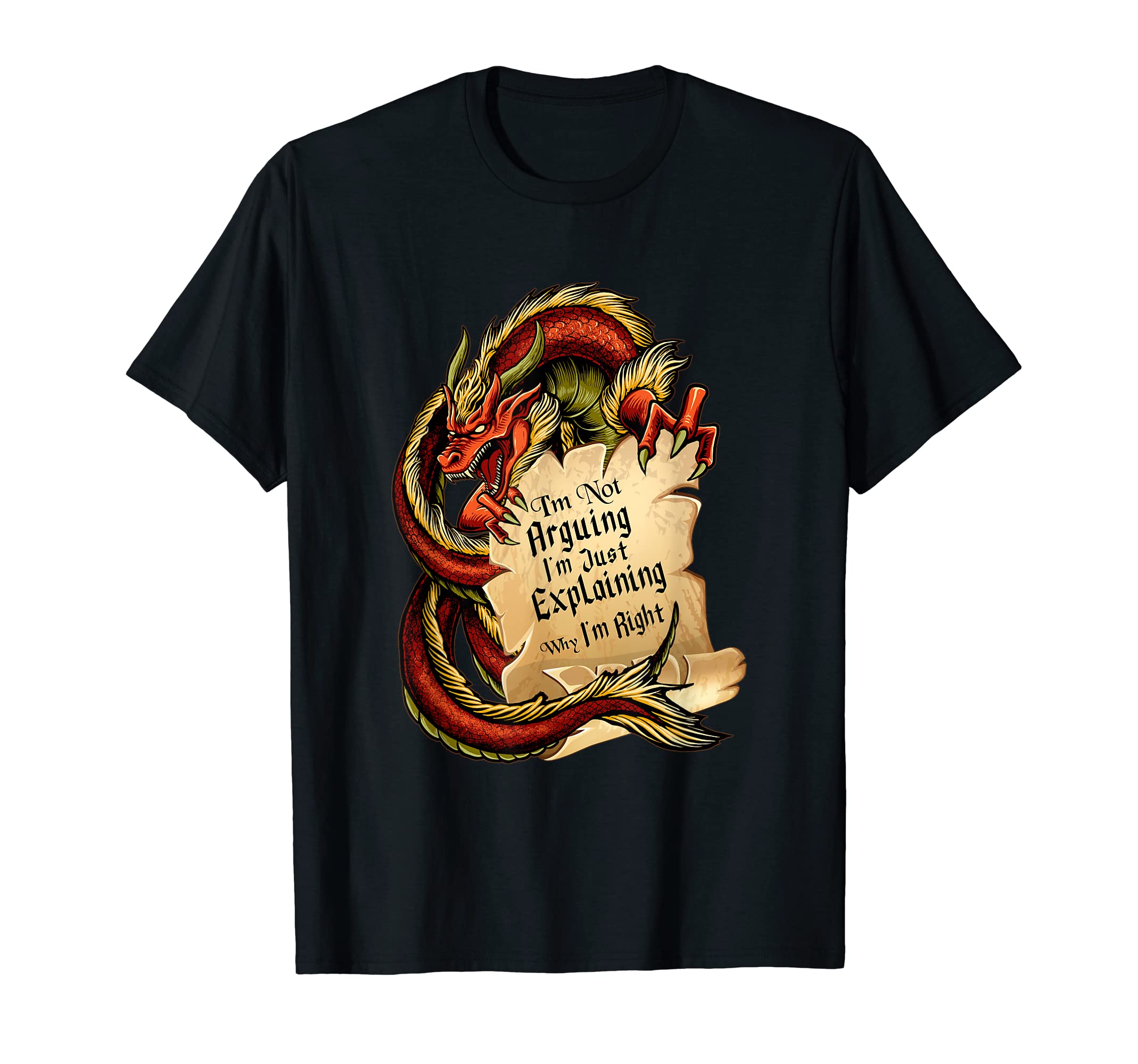 Dragon Im Not Arguing Im Just Explaining T-Shirt - Minimalist Print Unisex - T-Shirt, Sweatshirt, Hoodie