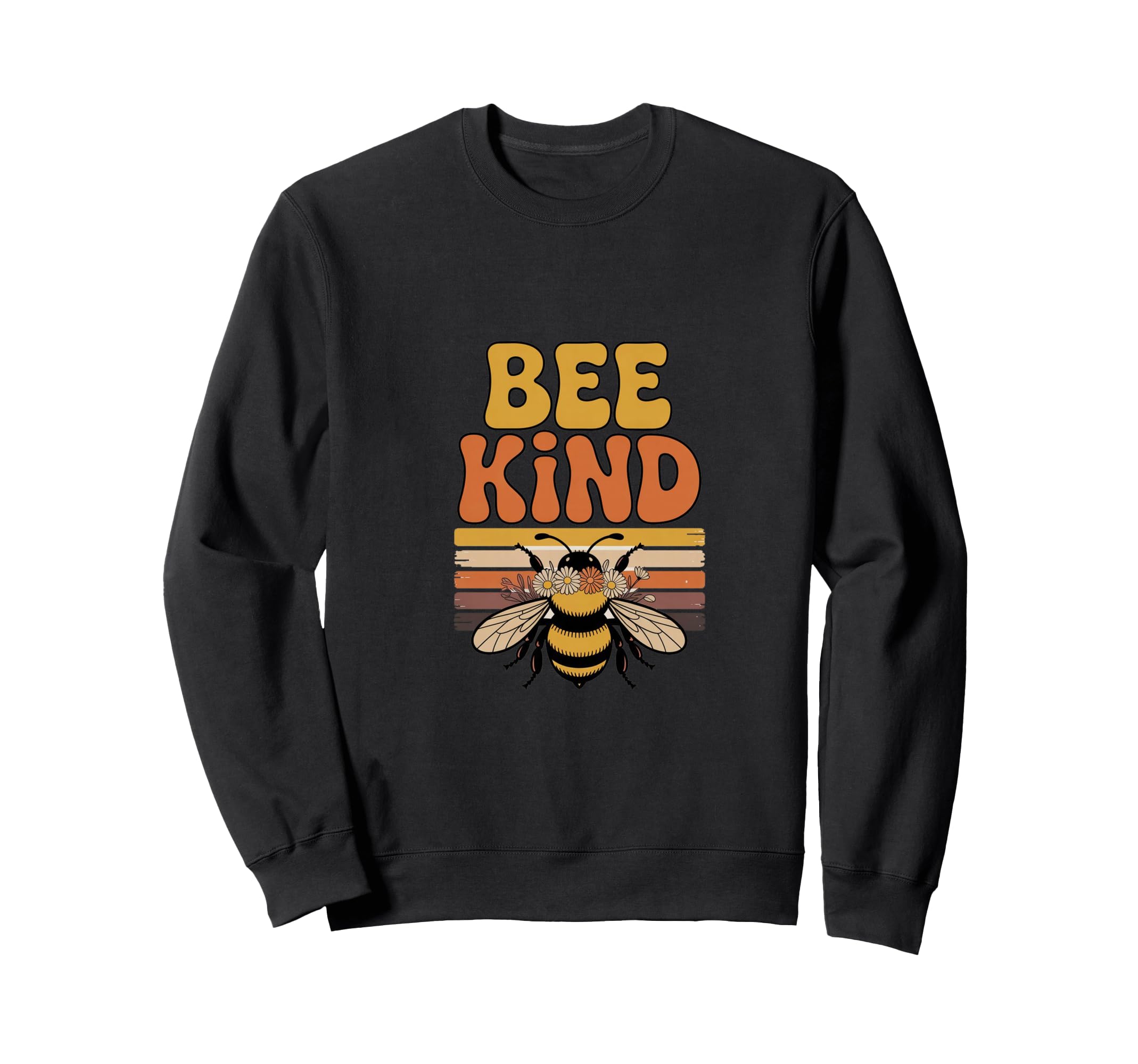 Bee Kind Flower Kindness Positive Sweatshirt - Trendy Graphic Men Women - T-Shirt, Sweatshirt, Hoodie